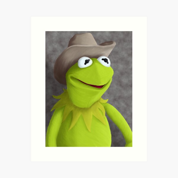 Item preview, Cowboy Hat Kermit Portrait designed and sold by DILLIGAFM8.