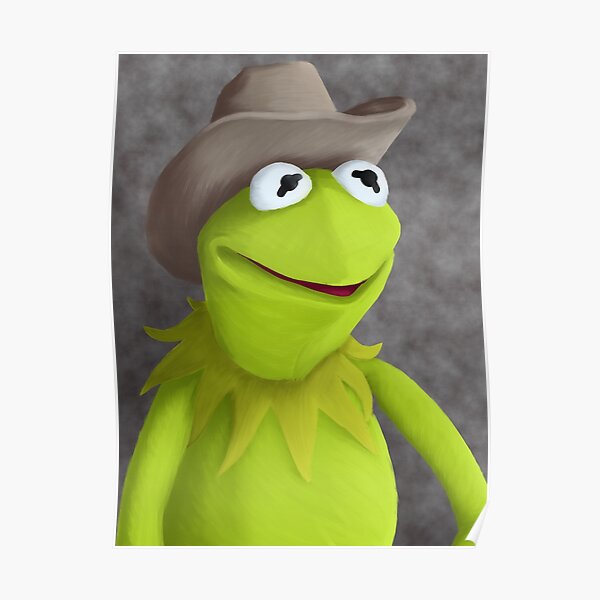Cowboy Hat Kermit Portrait Poster