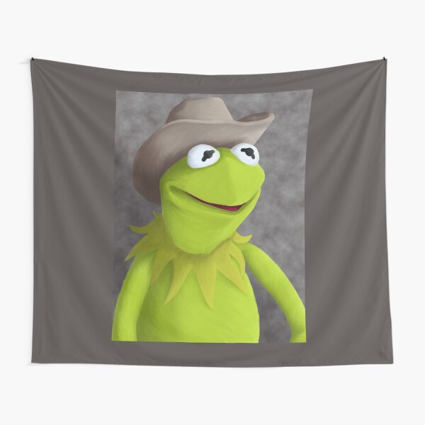 Vista previa del artículo con la obra «Sombrero De Vaquero Kermit Retrato», diseñado y vendido por DILLIGAFM8.