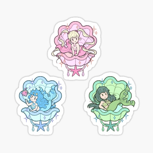 Mermaid Melody Sticker Sheet Sticker by Spider-Lotus