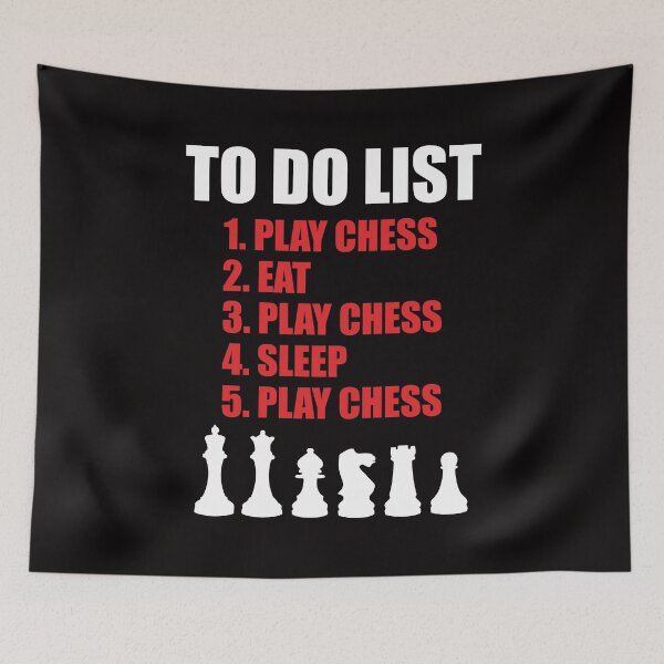 Item preview, To Do List Eat Play Chess Sleep Board Classic Game Love Tee designed and sold by shoutoutshirtco.