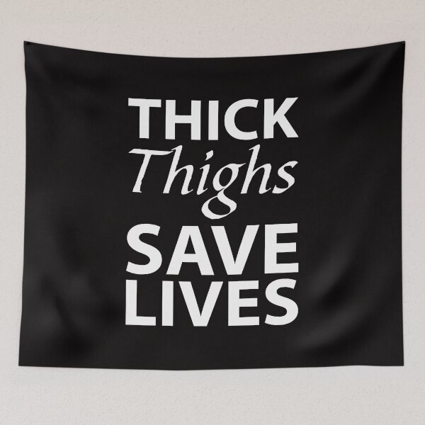 Item preview, Thick Thighs Save Lives Plus Size Chunky Chubby Fluffy Tee designed and sold by shoutoutshirtco.