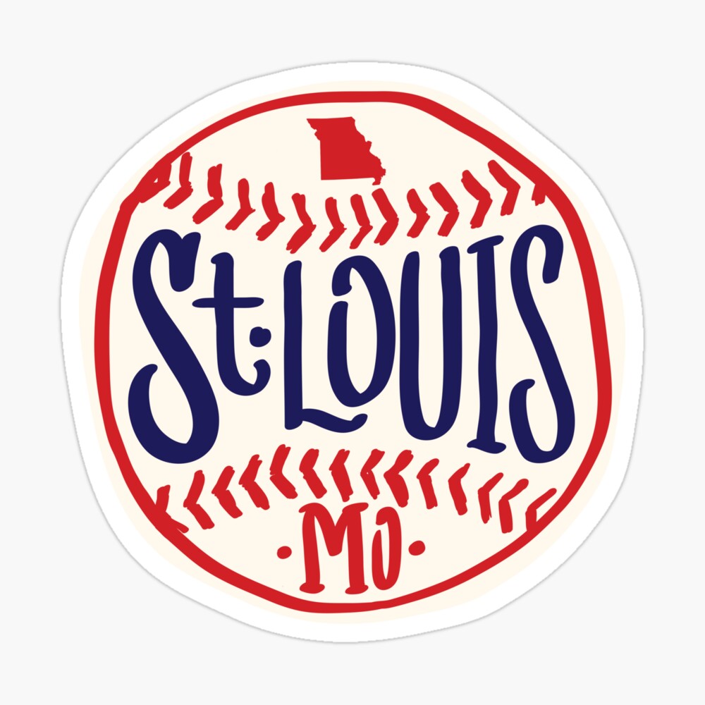 St. Louis Hand Drawn Script Design - Saint Louis Missouri Cardinals  Baseball - Pin