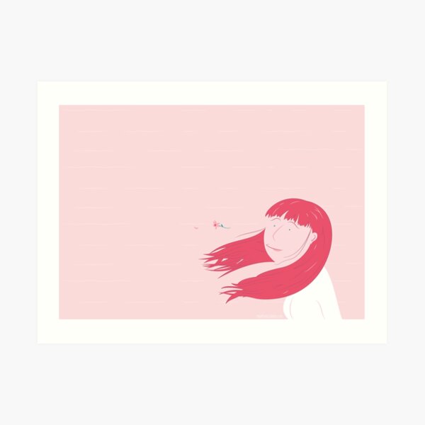 Lady flower Art Print