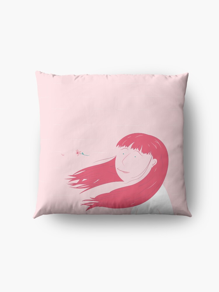 Alternate view of Lady flower Floor Pillow