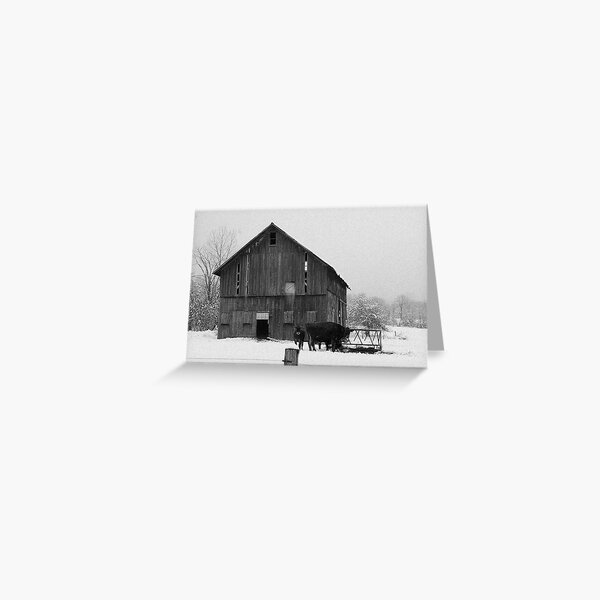 REDREAMING COW BARN Greeting Card