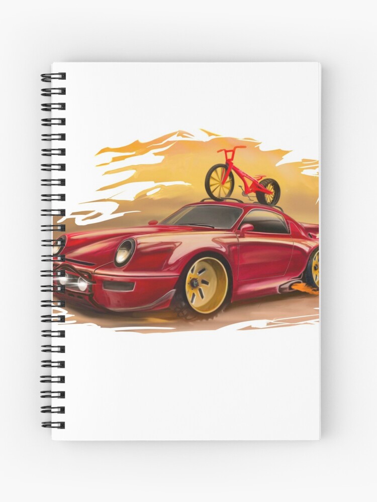 Cuaderno de espiral «Carrera de autos, arte automotriz, 911, ilustración de  bicicletas, carro de rally, boceto de autos por Sammy James» de  Pencilpusher55 | Redbubble