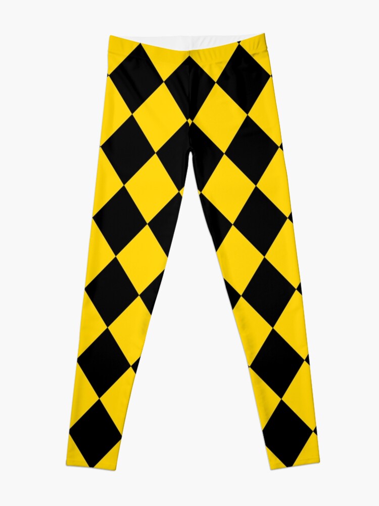 Black and Yellow Harlequin Pattern Leggings for Sale by TMBTM