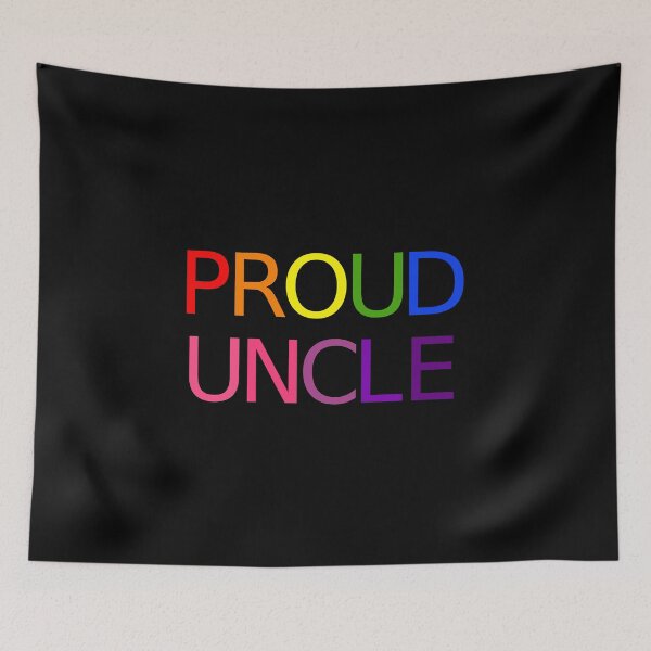 Item preview, Rainbow "PROUD UNCLE" Pride Shirt designed and sold by LazyGirlGuides.