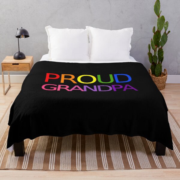 Item preview, Rainbow "PROUD GRANDPA" Pride Shirt designed and sold by LazyGirlGuides.