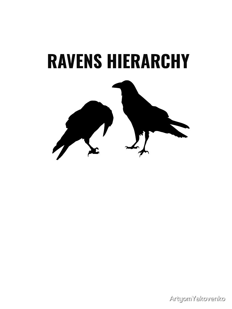 Ravens Hierarchy Raven Crow Black Bird For Women Men Kids T Shirt By Artyomyakovenko Redbubble