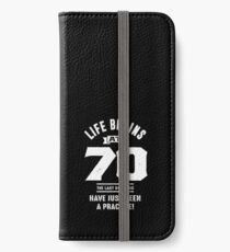 Vinilo o funda para iPhone La vida comienza a los 70