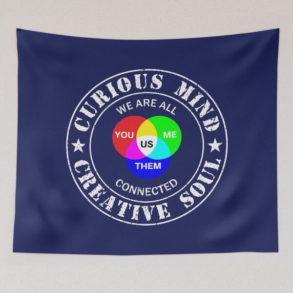Item preview, Curious Mind - Creative Soul (Midnight Blue) designed and sold by 4wordsmovement.