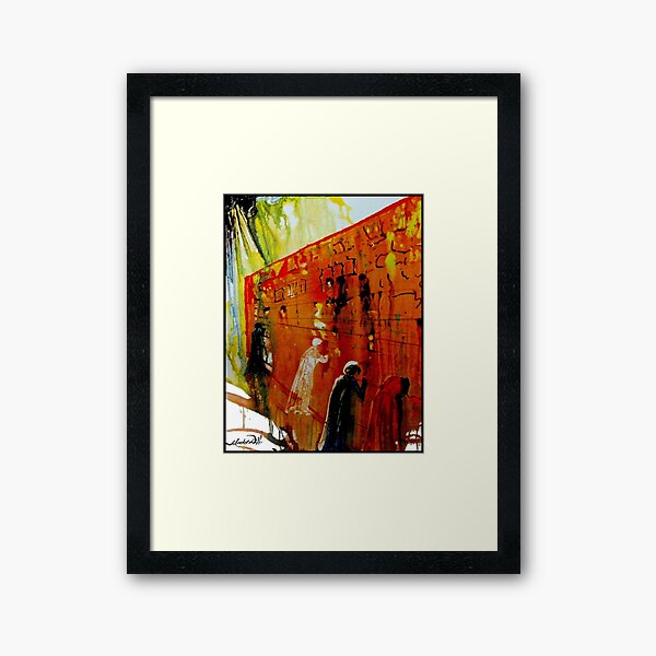 WAILING WALL : Vintage Jerusalem Israel Print by Dali Framed Art Print