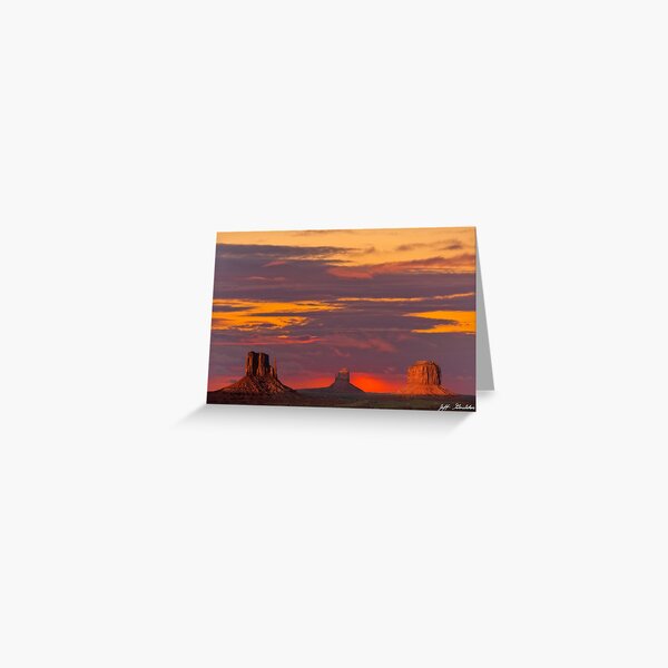 The Mittens and Merrick Butte at Sunset Greeting Card