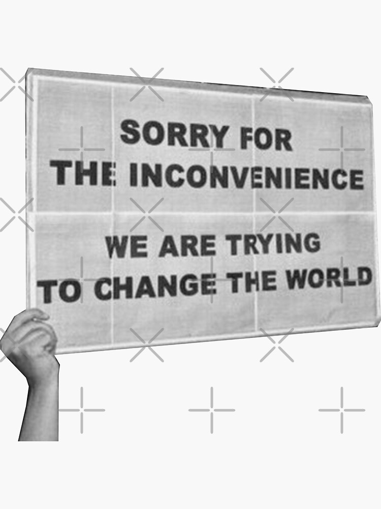 sorry-for-the-inconvenience-sticker-for-sale-by-cazfax-redbubble