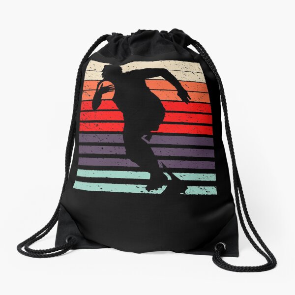 Retro Rugby Vintage 70s Team Nostalgia Drawstring Bag