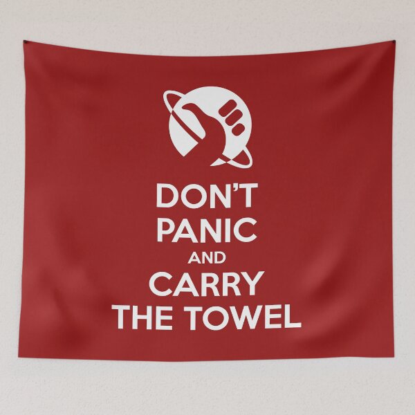 Item preview, DON'T PANIC and carry the Towel designed and sold by marlf.
