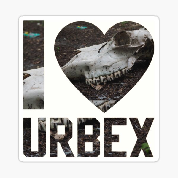 I love Urbex - Chernobyl creepy animal bone Sticker