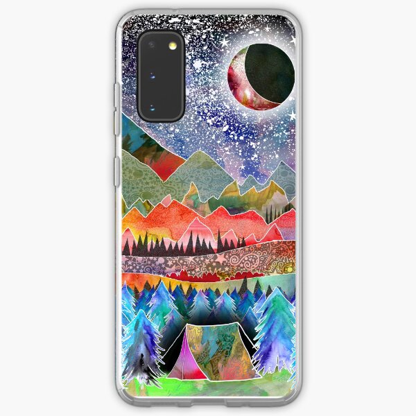 Camping under the moon Samsung Galaxy Soft Case