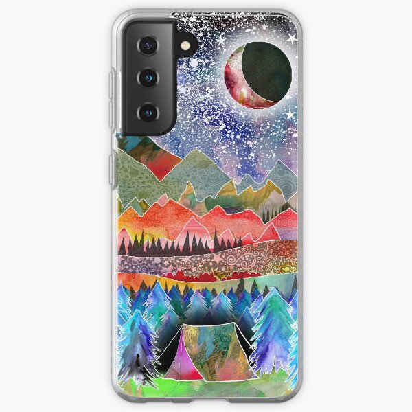 Camping under the moon Samsung Galaxy Soft Case