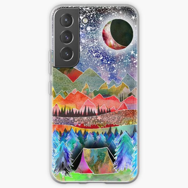 Camping under the moon Samsung Galaxy Soft Case