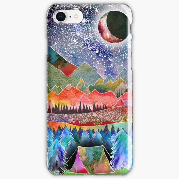 Camping under the moon iPhone Snap Case