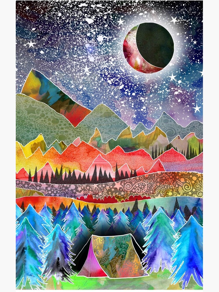 Camping under the moon by emmaallardsmith
