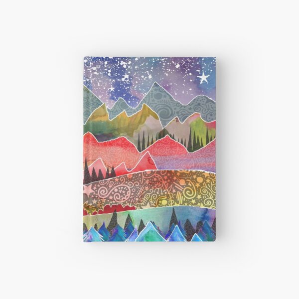 Camping under the moon Hardcover Journal