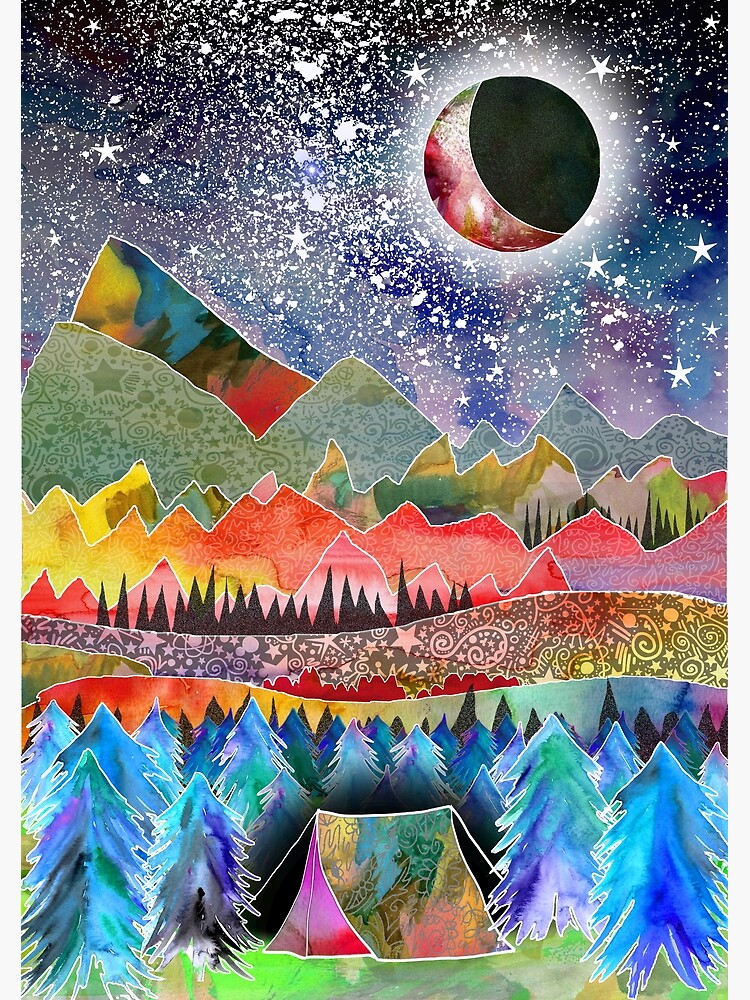 Camping under the moon by emmaallardsmith