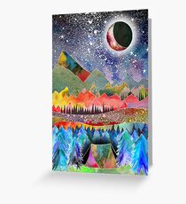 Camping unter dem Mond Grußkarte