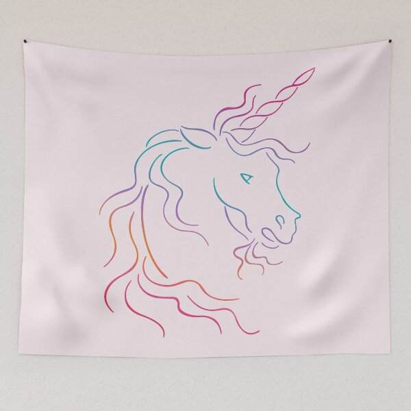 Item preview, Rainbow Tribal Unicorn Art Design  designed and sold by ironydesigns.