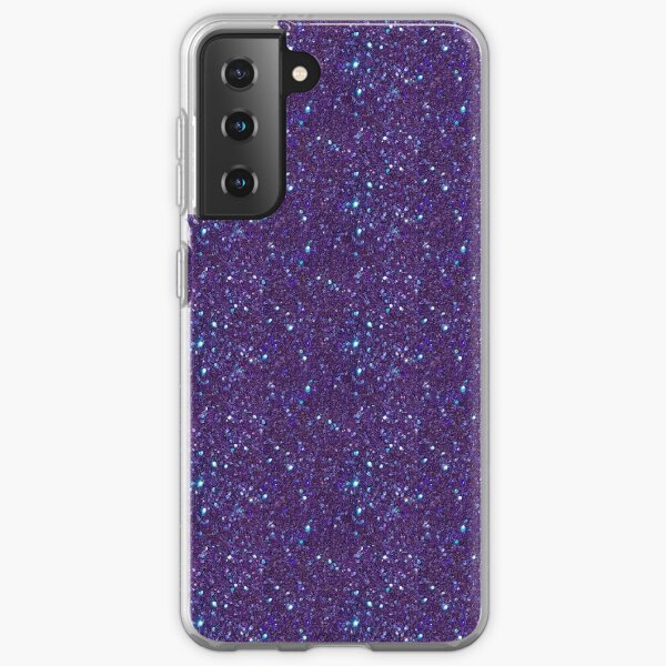 Blue purple glitter Samsung Galaxy Soft Case