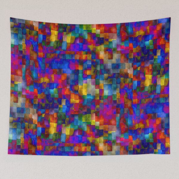 Item preview, Multi Colored Cloudy Cubes designed and sold by Ruth Palmer.