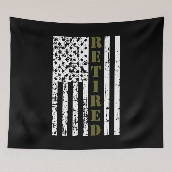 Artikelvorschau, Retirement Retired American Flag Birthday Gift Idea entworfen und verkauft von haselshirt.
