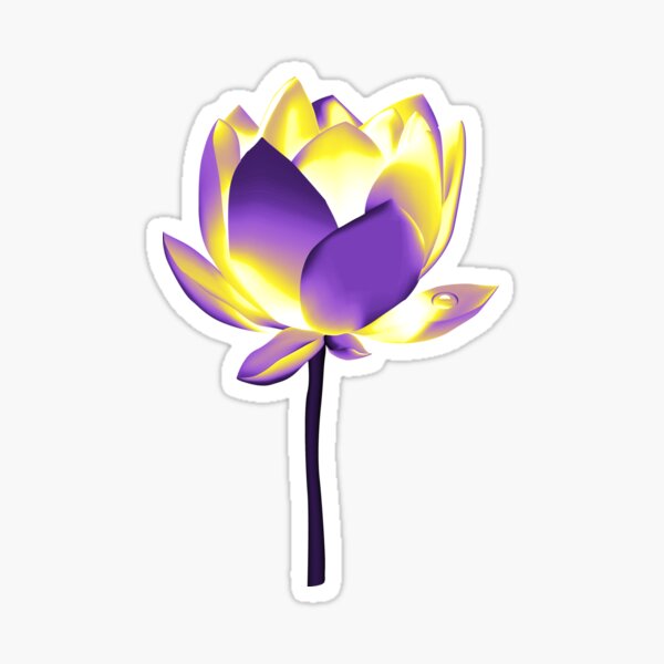 Item preview, Nonbinary Pride Blooming Lotus designed and sold by Vernen Ink.