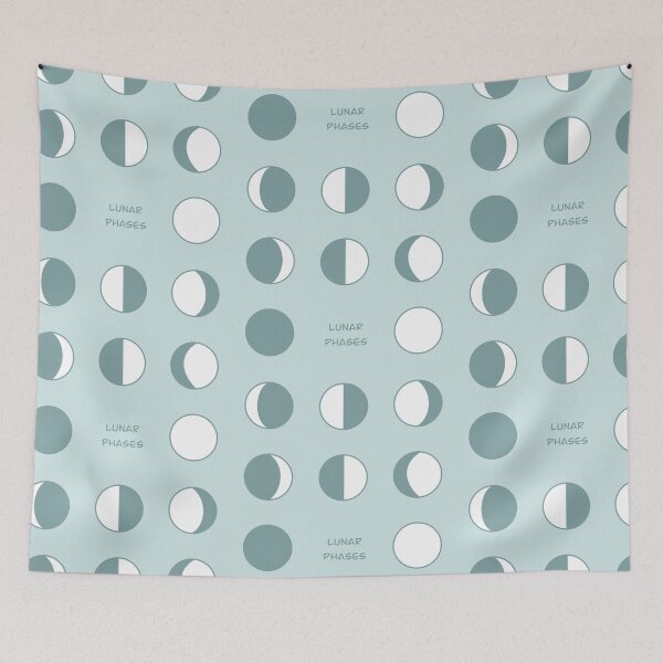 Item preview, Lunar Phases - Aqua designed and sold by Starzology.