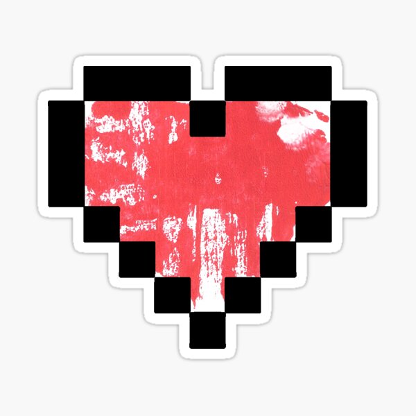 Pixel Heart Sticker
