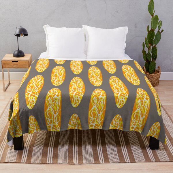 Item preview, White And Yellow On Orange Oval designed and sold by Ruth Palmer.