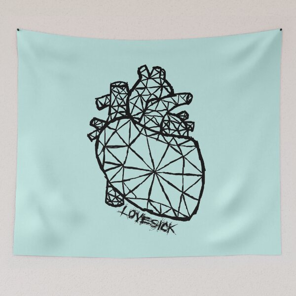 Item preview, Lovesick Geometric Scribble Heart (Black) designed and sold by Bellaisaturtle.
