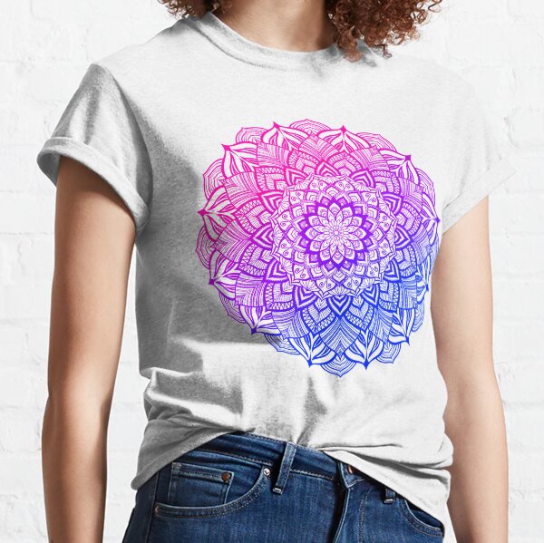 Bi Pride Striped Mandala Classic T-Shirt