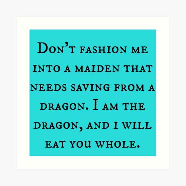 Dragon of Feminism 2 Art Print