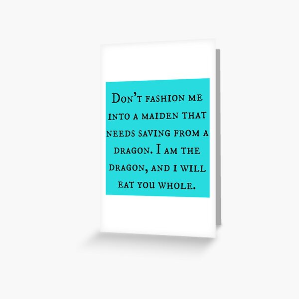 Dragon of Feminism 2 Greeting Card