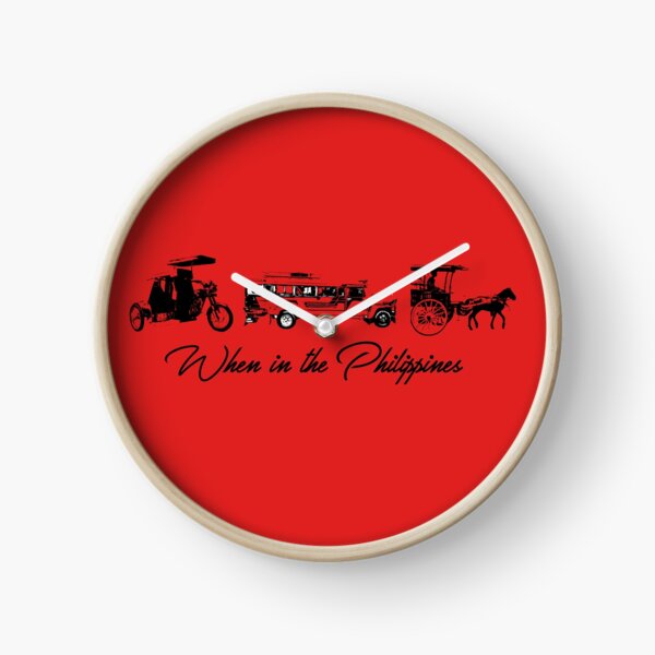 When in the Philippines - Tricycle Jeepney Horse Carriage Transportation Clock