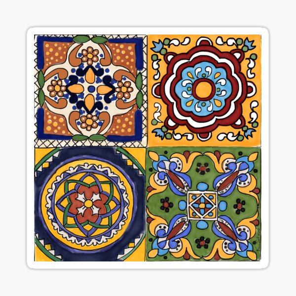 Talavera Four Square Sticker