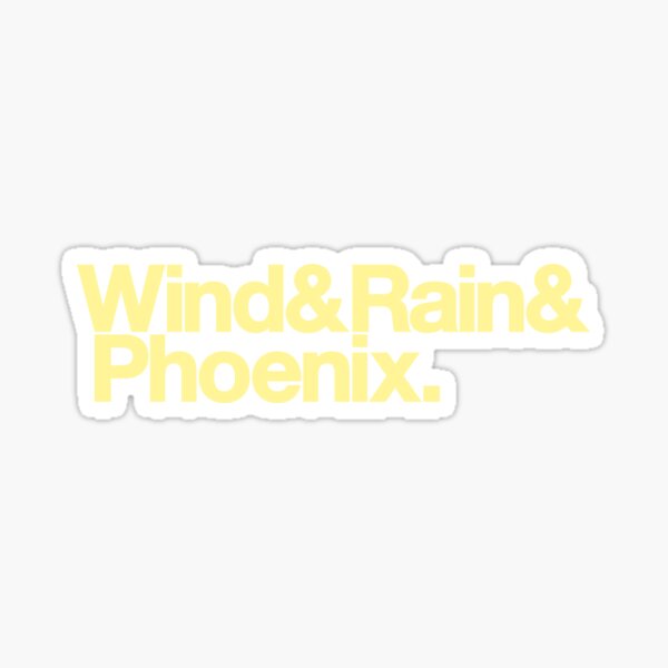 Wind & Rain & Phoenix (Yellow) Sticker