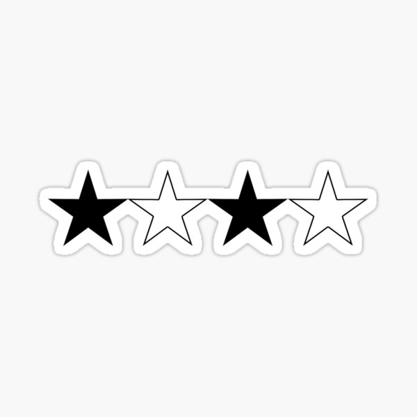 "black and white stars" Sticker for Sale by Jmakesart Redbubble