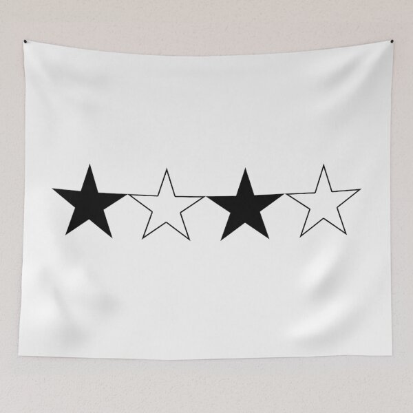 Item preview, black and white stars designed and sold by Jenae Osborne.