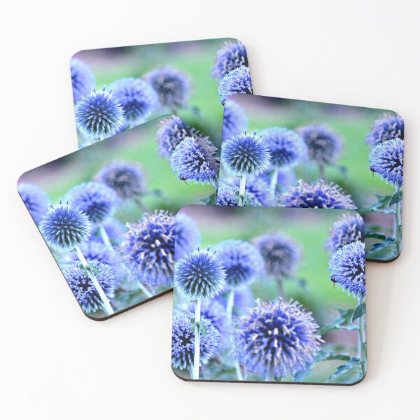 Item preview, Blue Globe Thistle Glow designed and sold by Shelley Loewnau-Jones Studio.