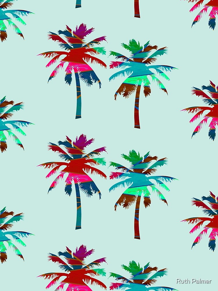 Thumbnail 3 of 3, Scarf, Patterned Palm Trees designed and sold by RuthPalmer.